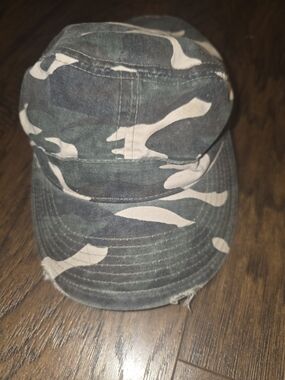 Women's Camouflage Cotton Military Cap - Green Camo